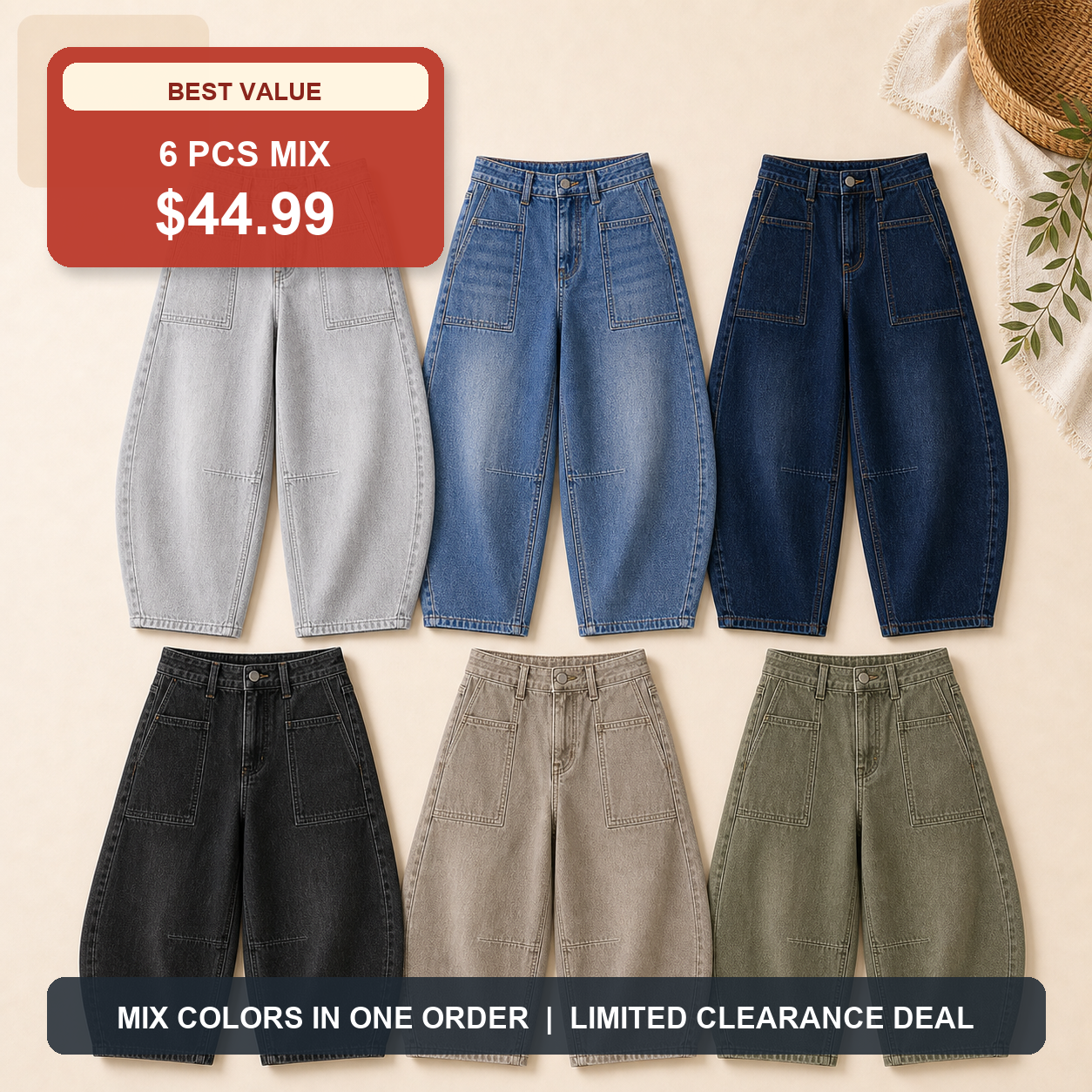 6 PCS MIX ONLY $44.99