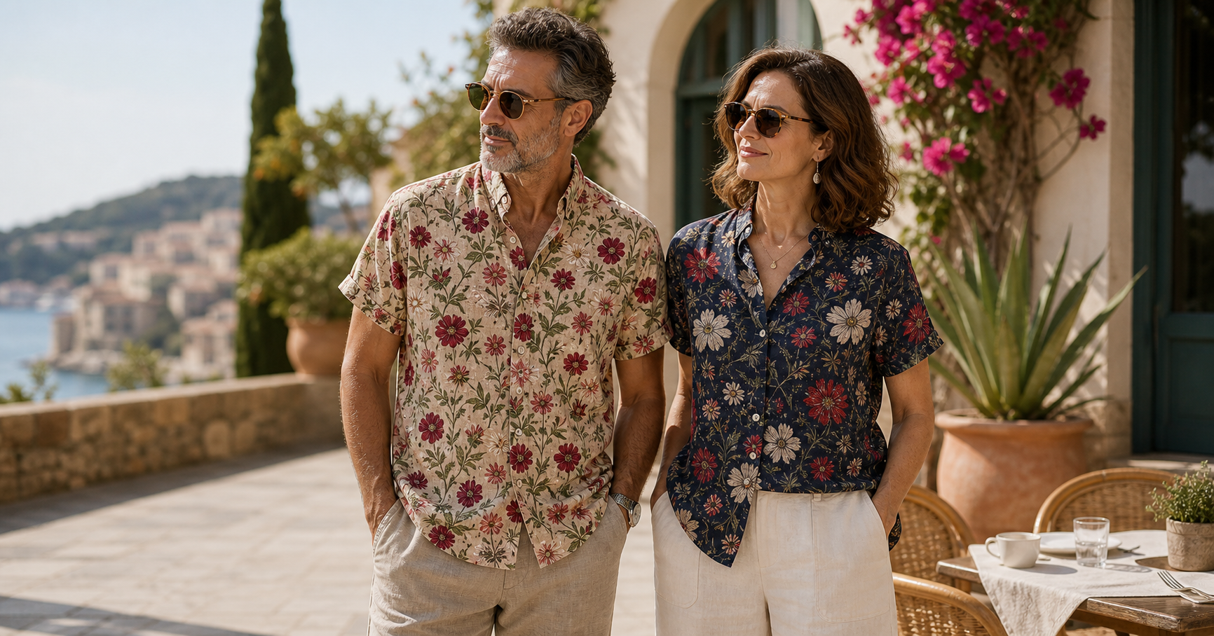 🔥CLEARANCE SALE🔥 Unisex Vintage Floral Linen Shirt lifestyle banner
