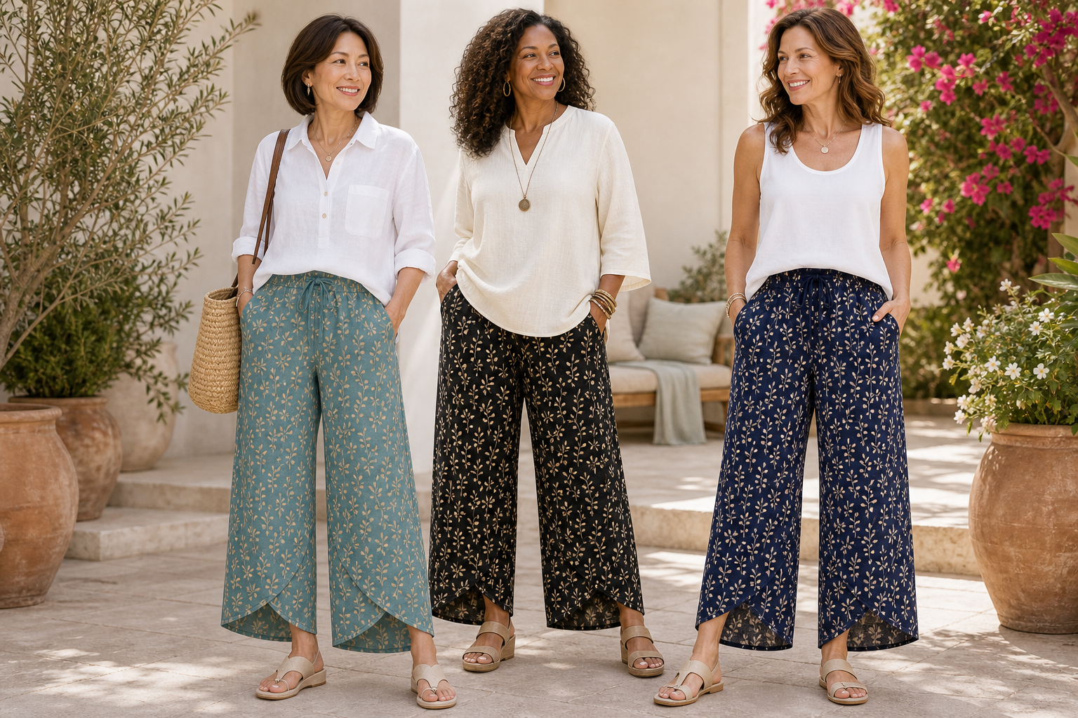🔥CLEARANCE SALE🔥 Botanical Wrap-Hem Pull-On Pants banner