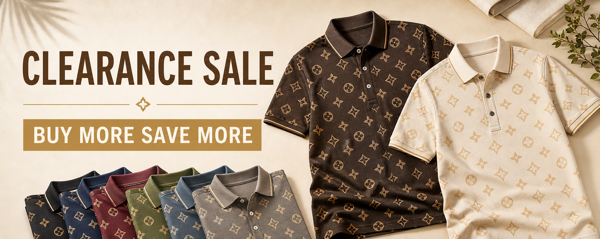 🔥CLEARANCE SALE🔥 Geometric Monogram Print Polo Shirt - Banner