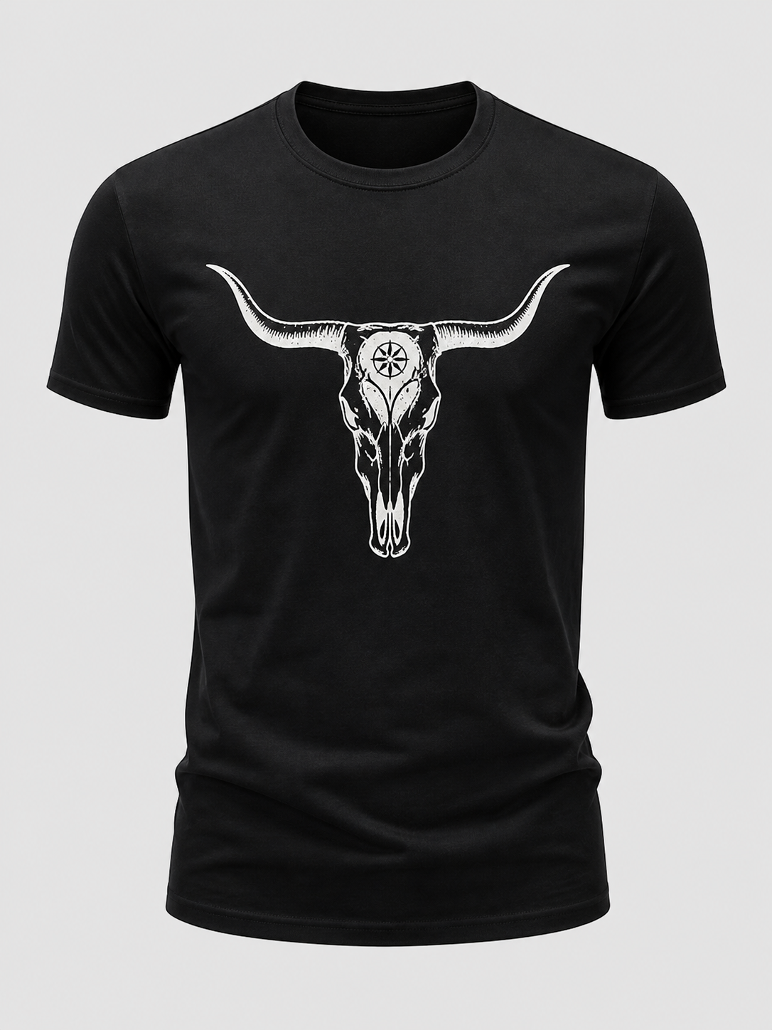 🔥CLEARANCE SALE🔥 Western Bull Skull Graphic T-Shirt