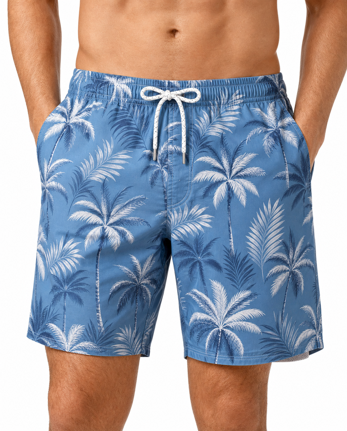 🔥CLEARANCE SALE🔥 Quick-Dry Swim Trunks - Blue Palm