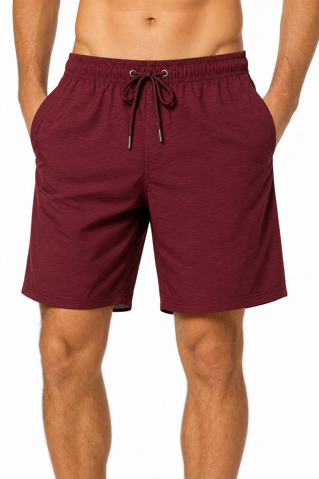 🔥CLEARANCE SALE🔥 Quick-Dry Swim Trunks - Burgundy Wave