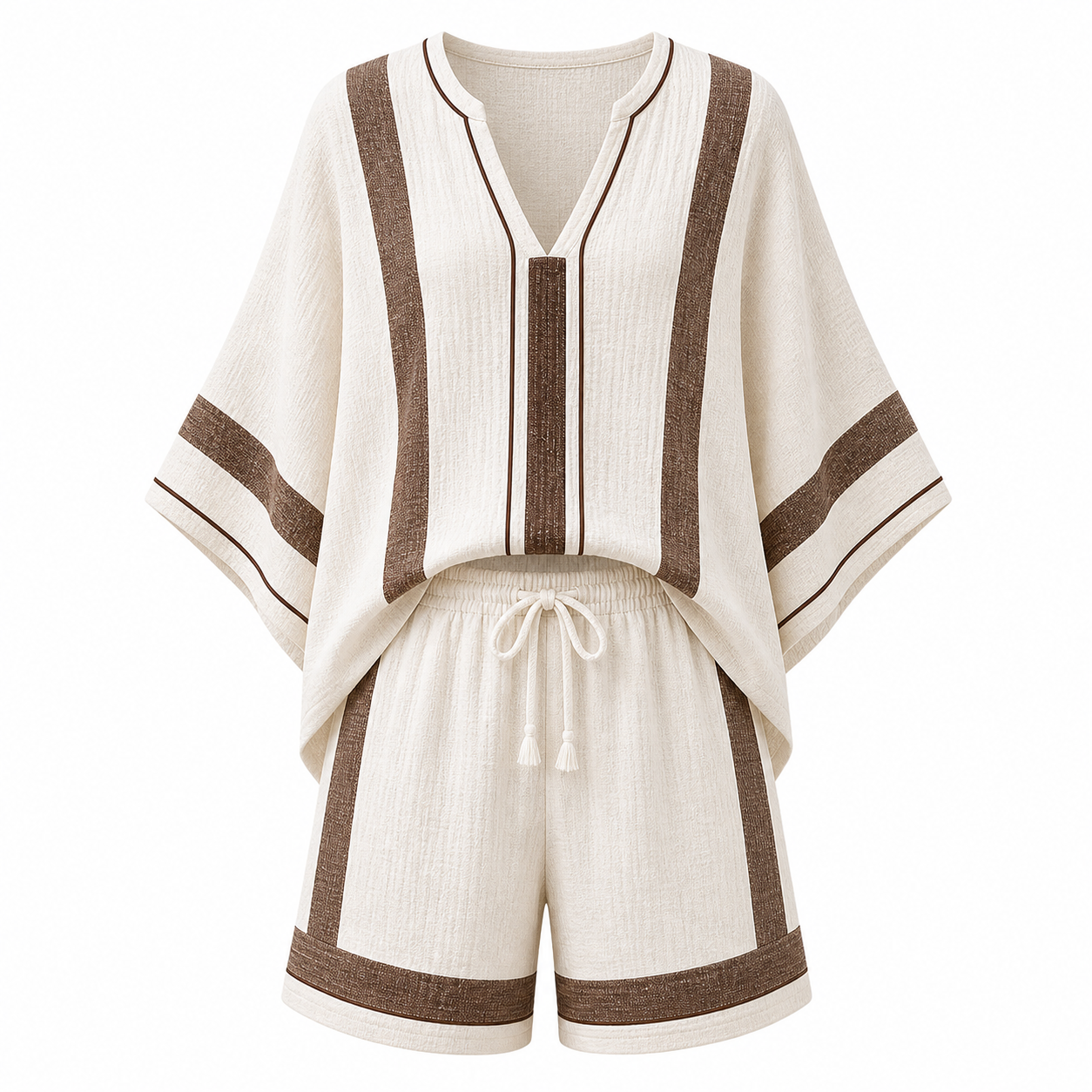 🔥CLEARANCE SALE🔥 Resort Two-Piece Shorts Set - Chocolate