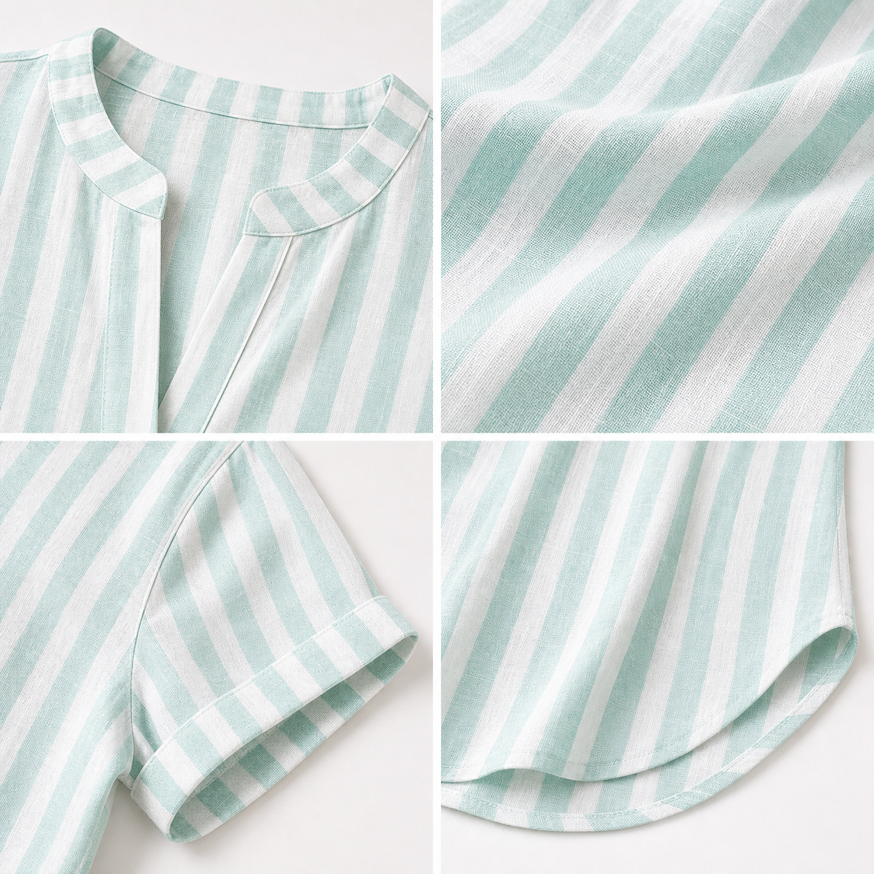 🔥CLEARANCE SALE🔥 Striped V-Neck Short Sleeve Blouse - Details