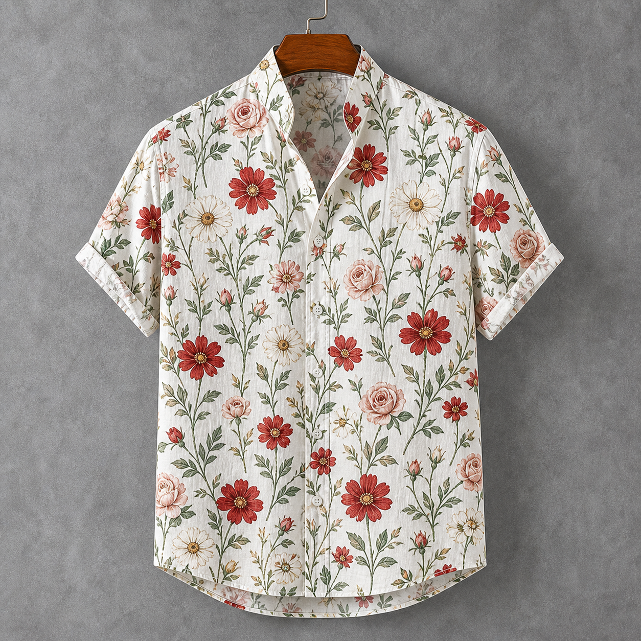 🔥CLEARANCE SALE🔥 Unisex Vintage Floral Linen Shirt