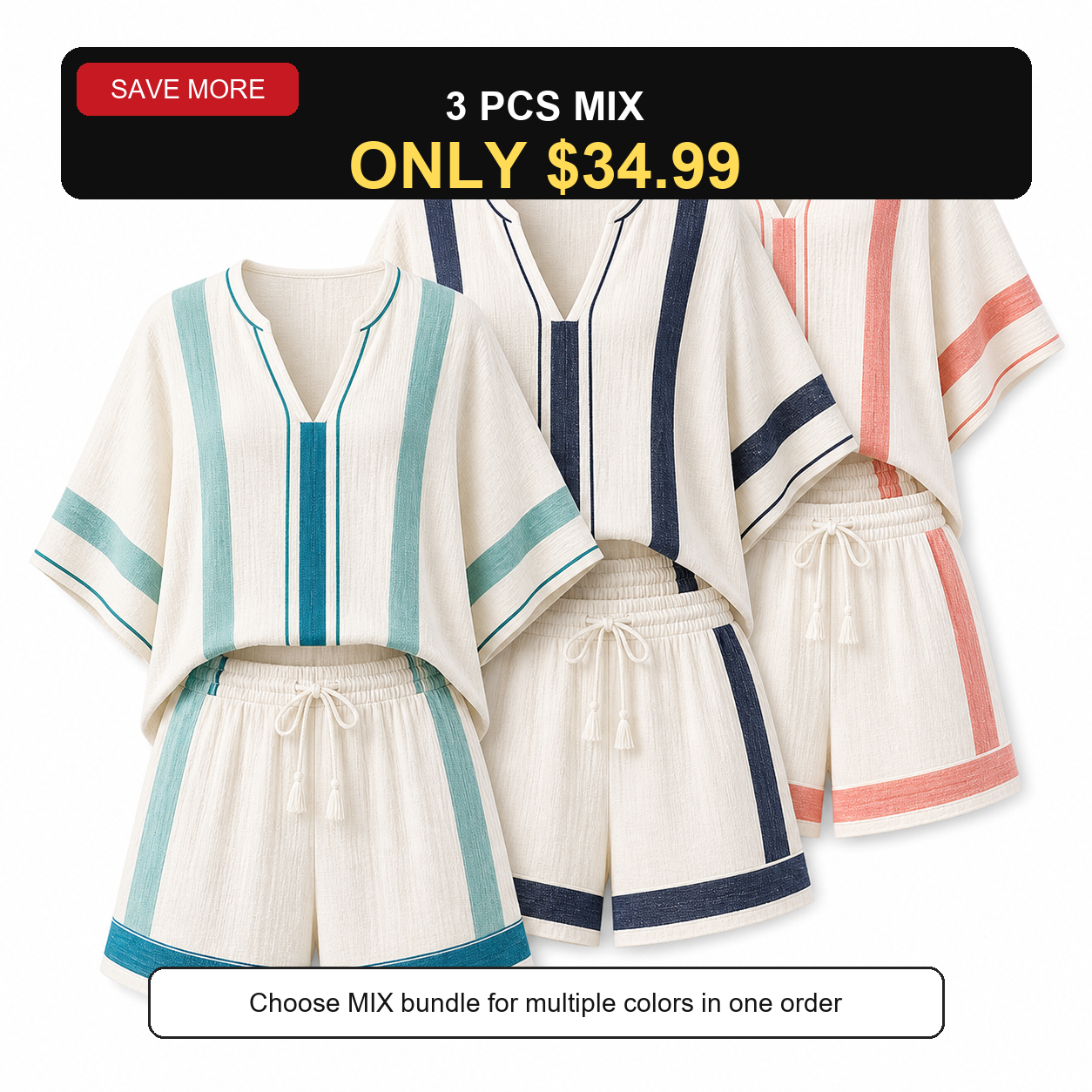 3 PCS MIX ONLY $34.99
