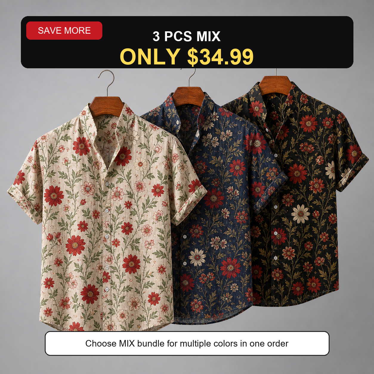 3 PCS MIX ONLY $34.99