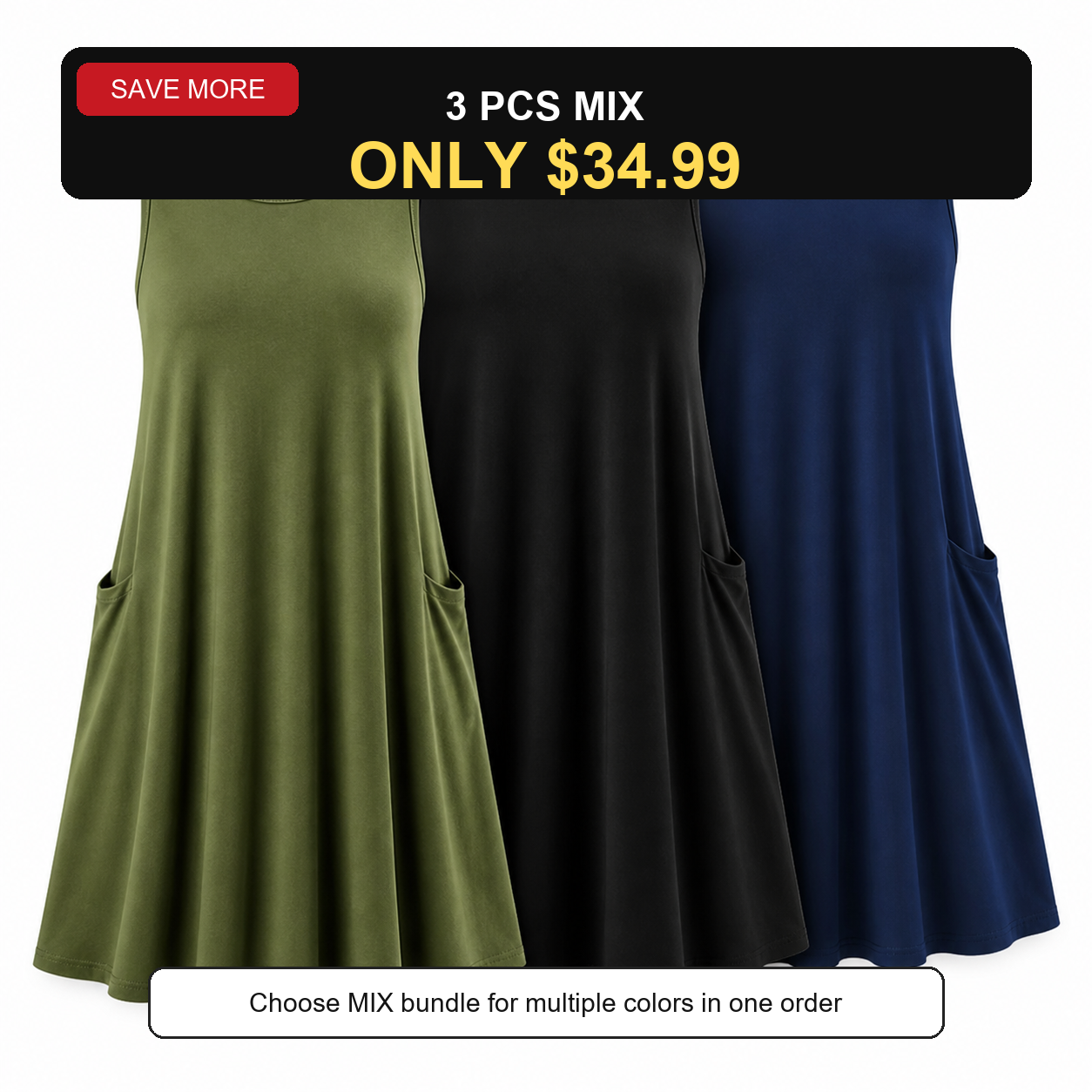 3 PCS MIX ONLY $34.99