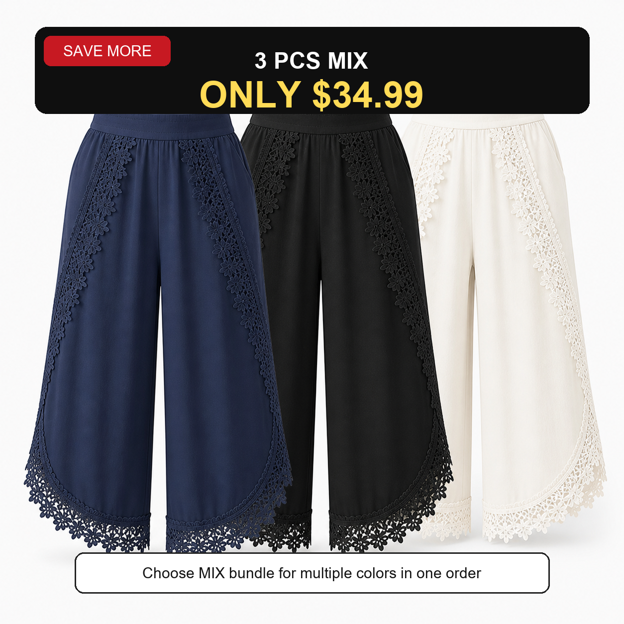 3 PCS MIX ONLY $34.99