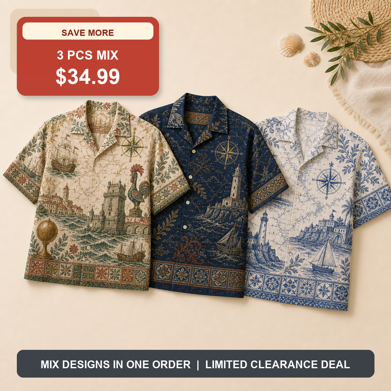 3 PCS MIX ONLY $34.99
