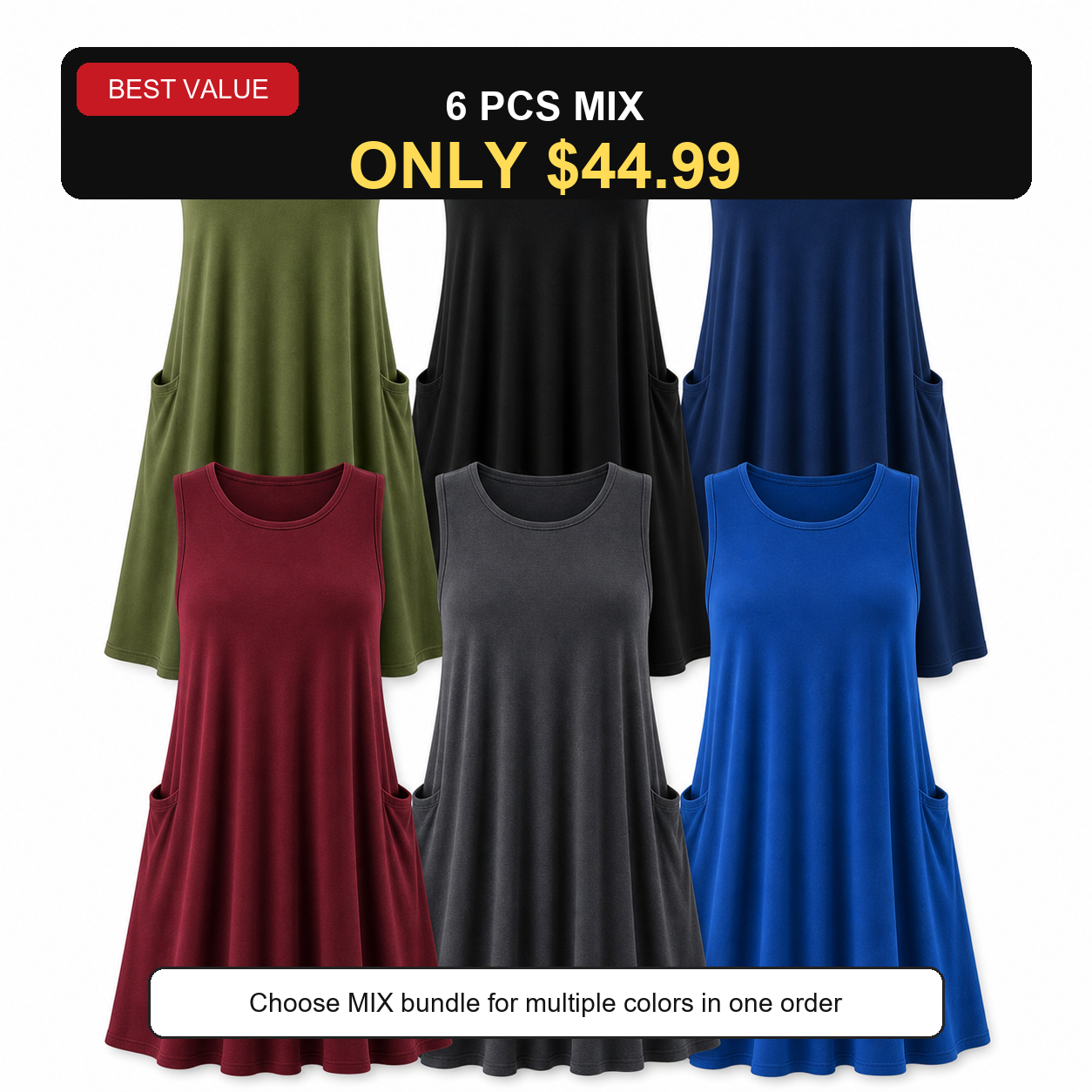 6 PCS MIX ONLY $44.99