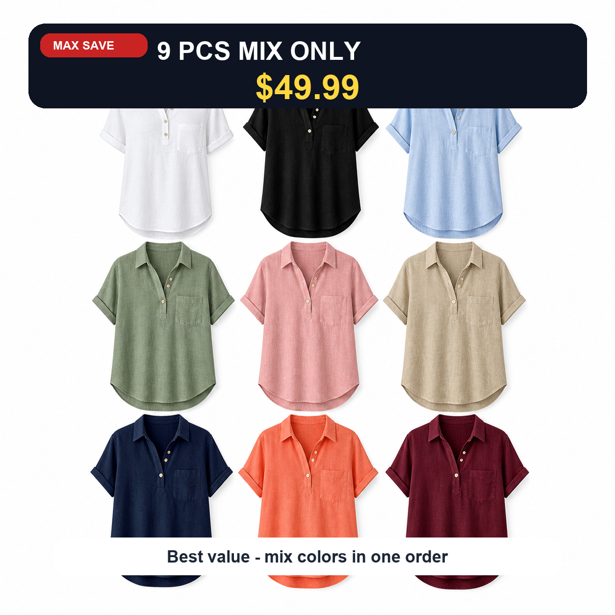 9 PCS MIX ONLY $49.99