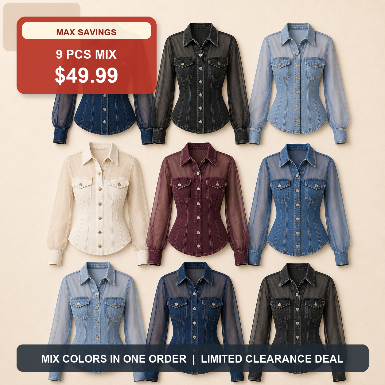 9 PCS MIX ONLY $49.99
