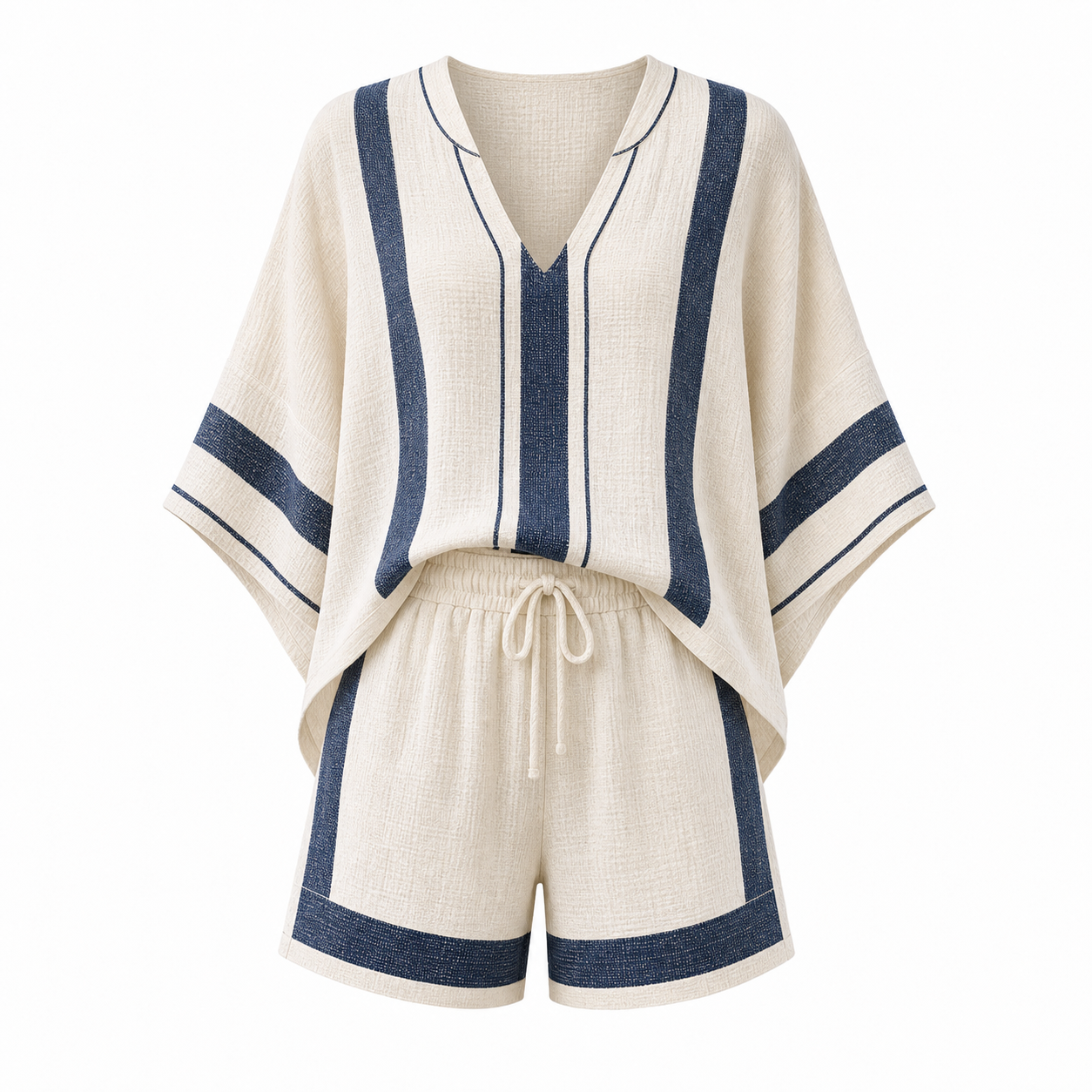 🔥CLEARANCE SALE🔥 Resort Two-Piece Shorts Set - Navy