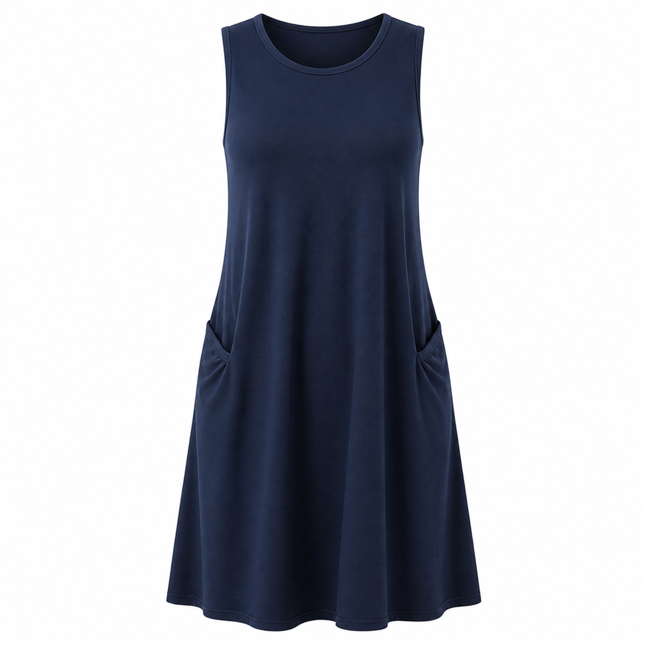 🔥CLEARANCE SALE🔥 Sleeveless Pocket Swing Dress - Navy