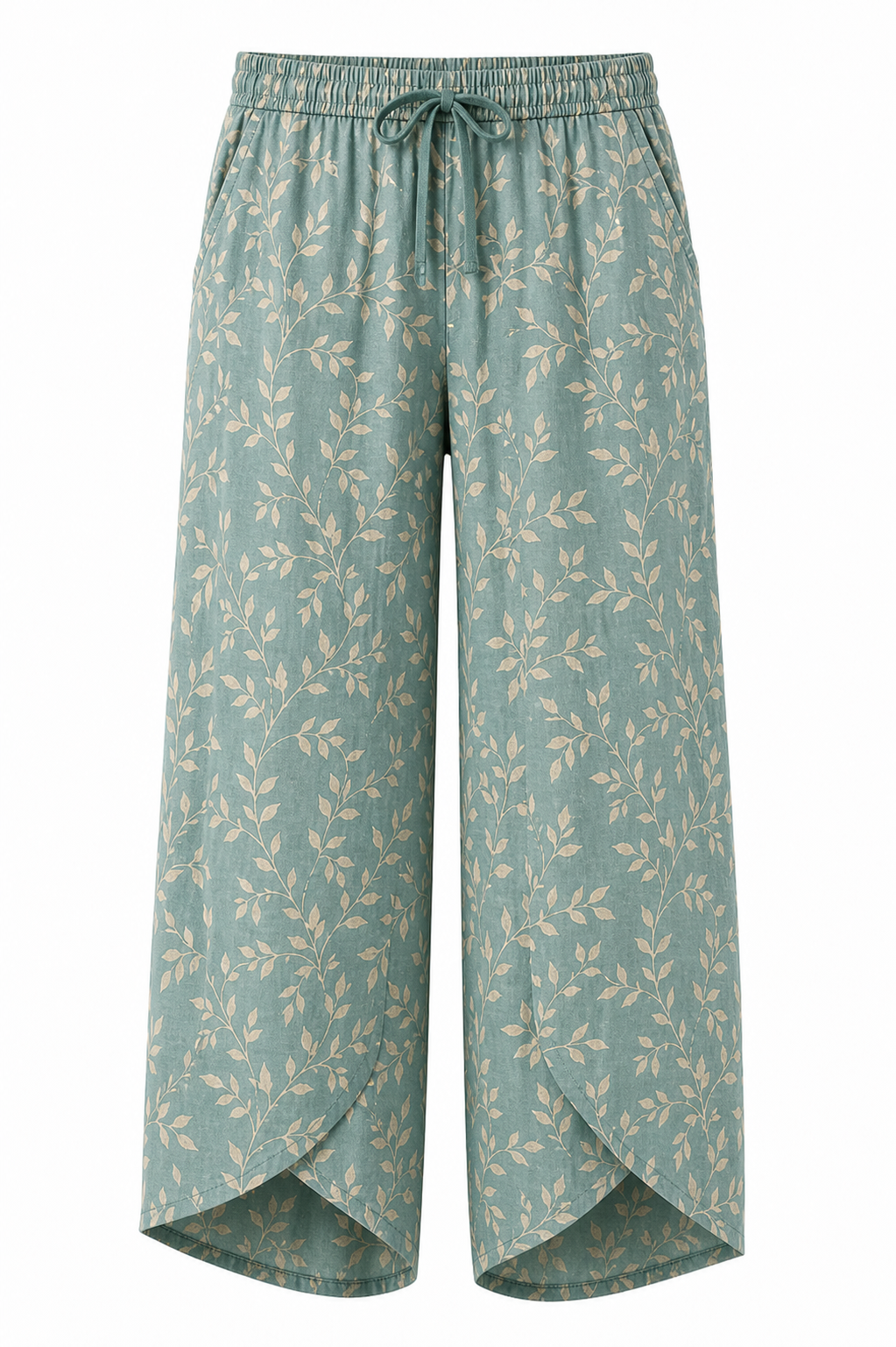 🔥CLEARANCE SALE🔥 Botanical Wrap-Hem Pull-On Pants