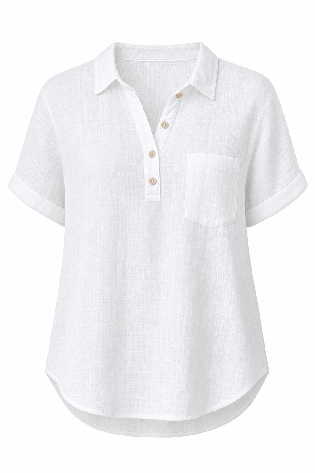 🔥CLEARANCE SALE🔥 Relaxed Linen-Blend Henley Shirt