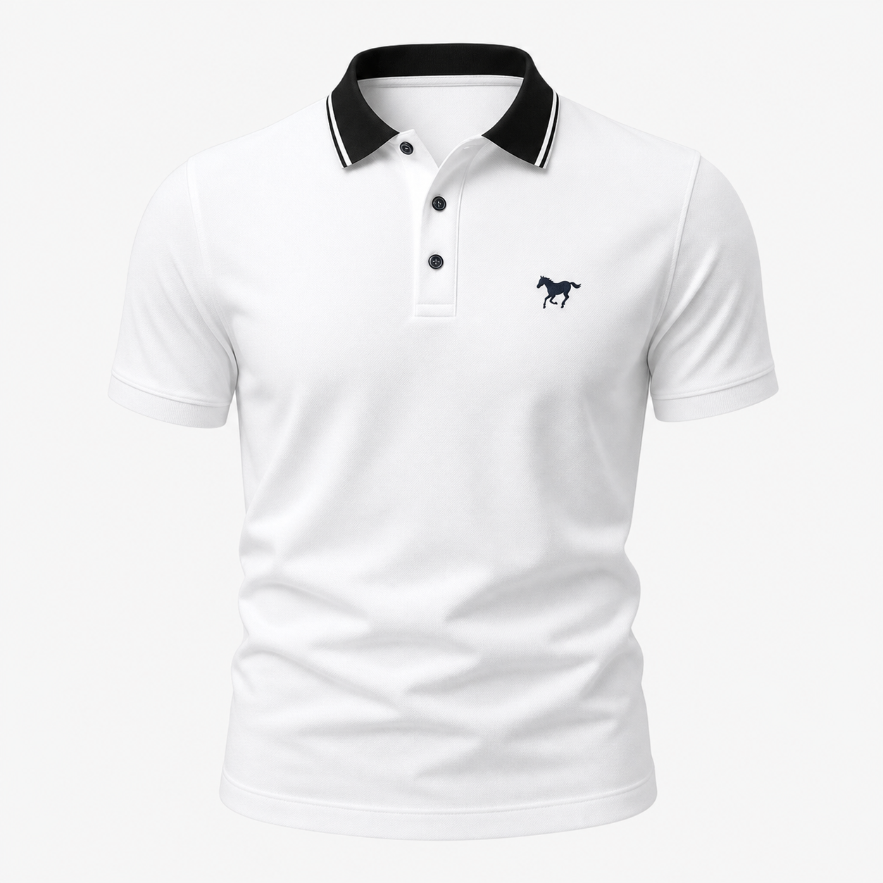 🔥CLEARANCE SALE🔥 Contrast Collar Polo Shirt - White