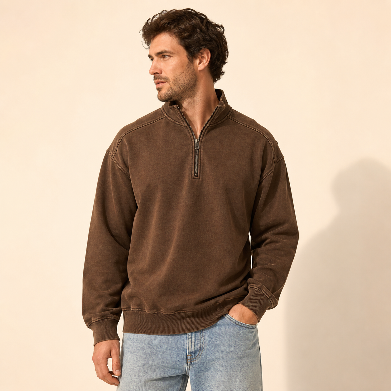 ⏰Store Closing Clearance⚡10 Pack for $34.99⚡Men's Vintage Washed Quarter Zip Pullover Value Packs