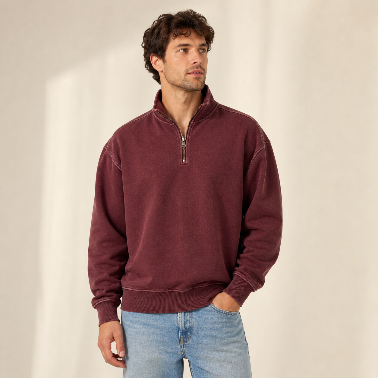 ⏰Store Closing Clearance⚡10 Pack for $34.99⚡Men's Vintage Washed Quarter Zip Pullover Value Packs