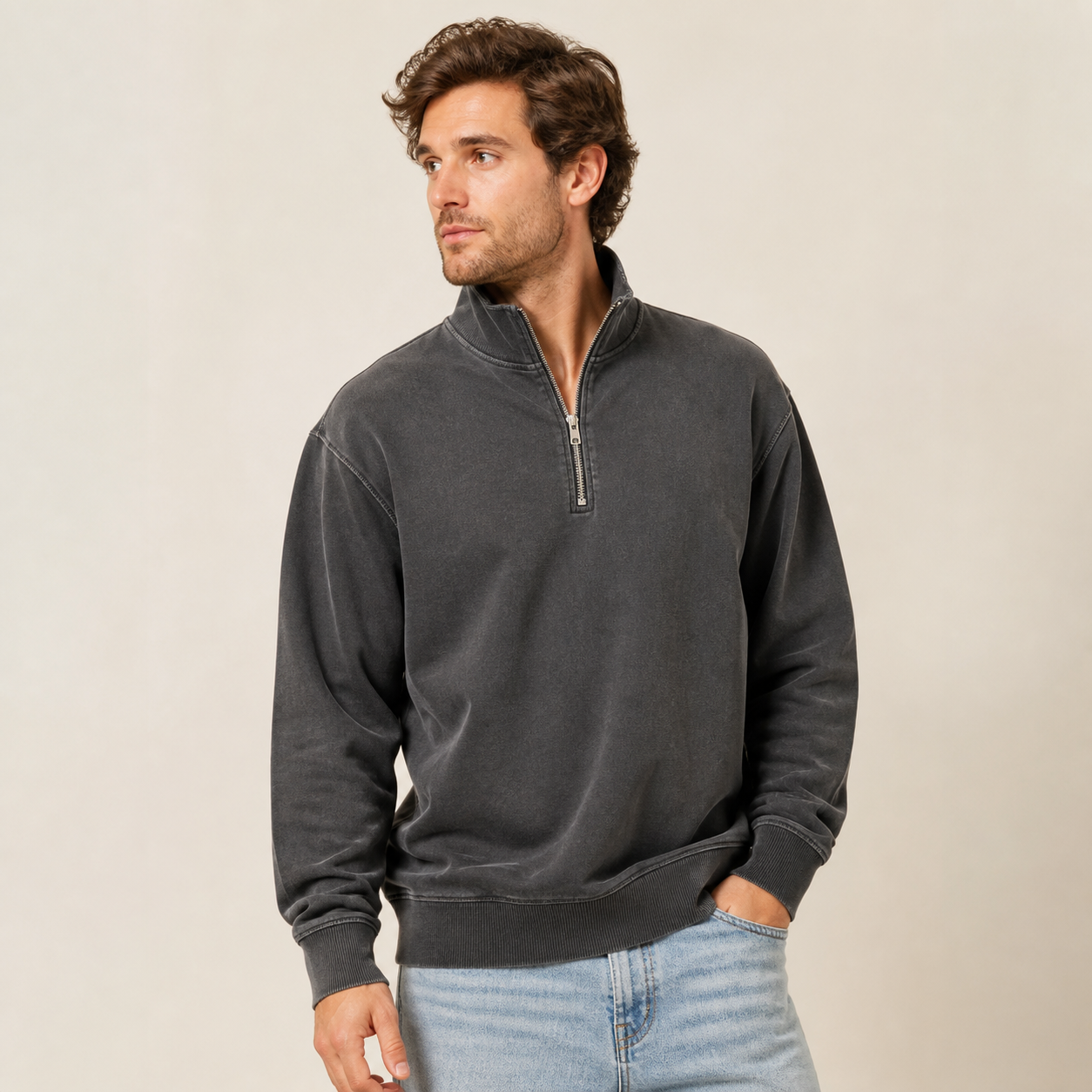 ⏰Store Closing Clearance⚡10 Pack for $34.99⚡Men's Vintage Washed Quarter Zip Pullover Value Packs