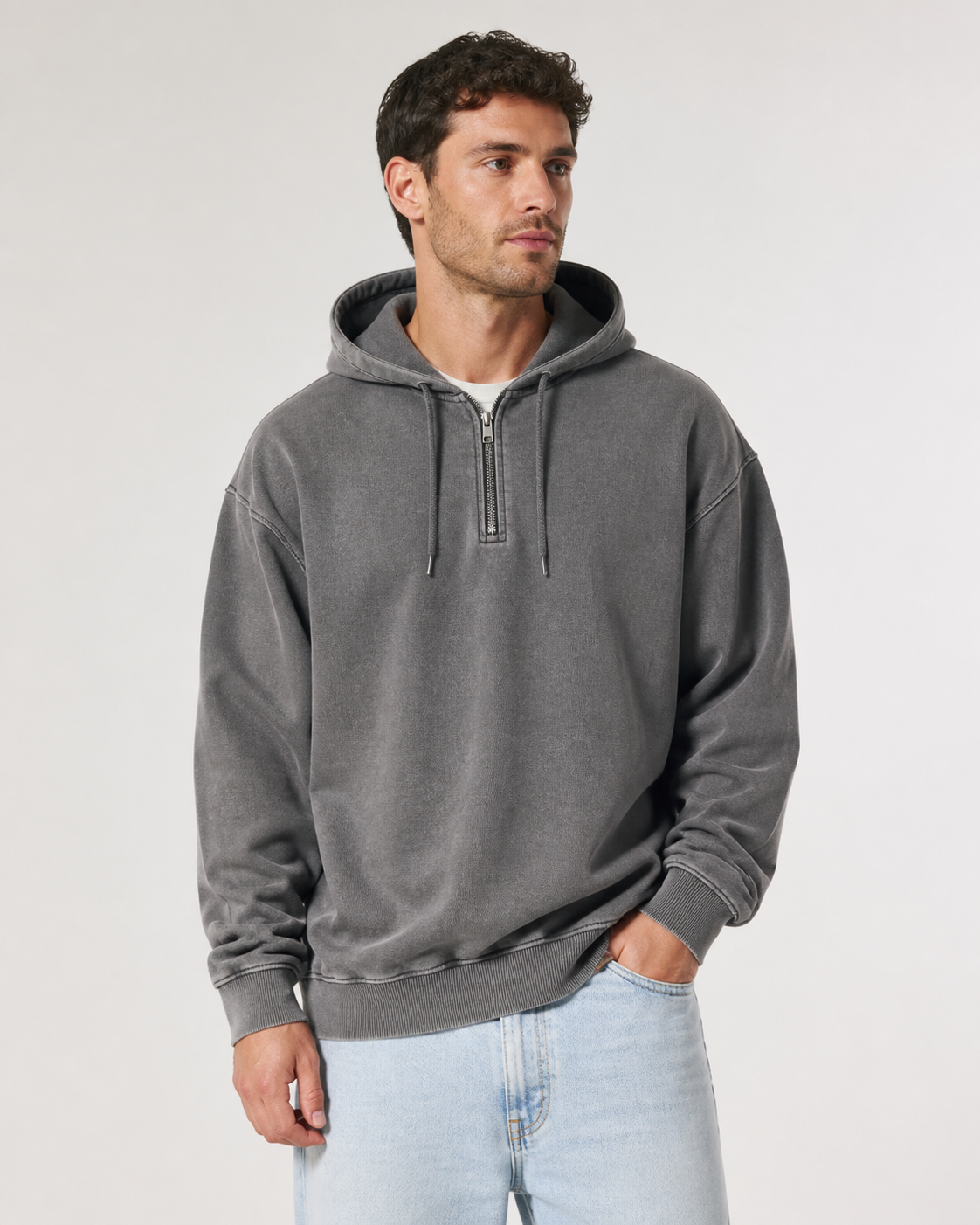 Store Closing Clearance⚡10 Pack for $34.99⚡Men's Washed Hooded Half-Zip Pullover