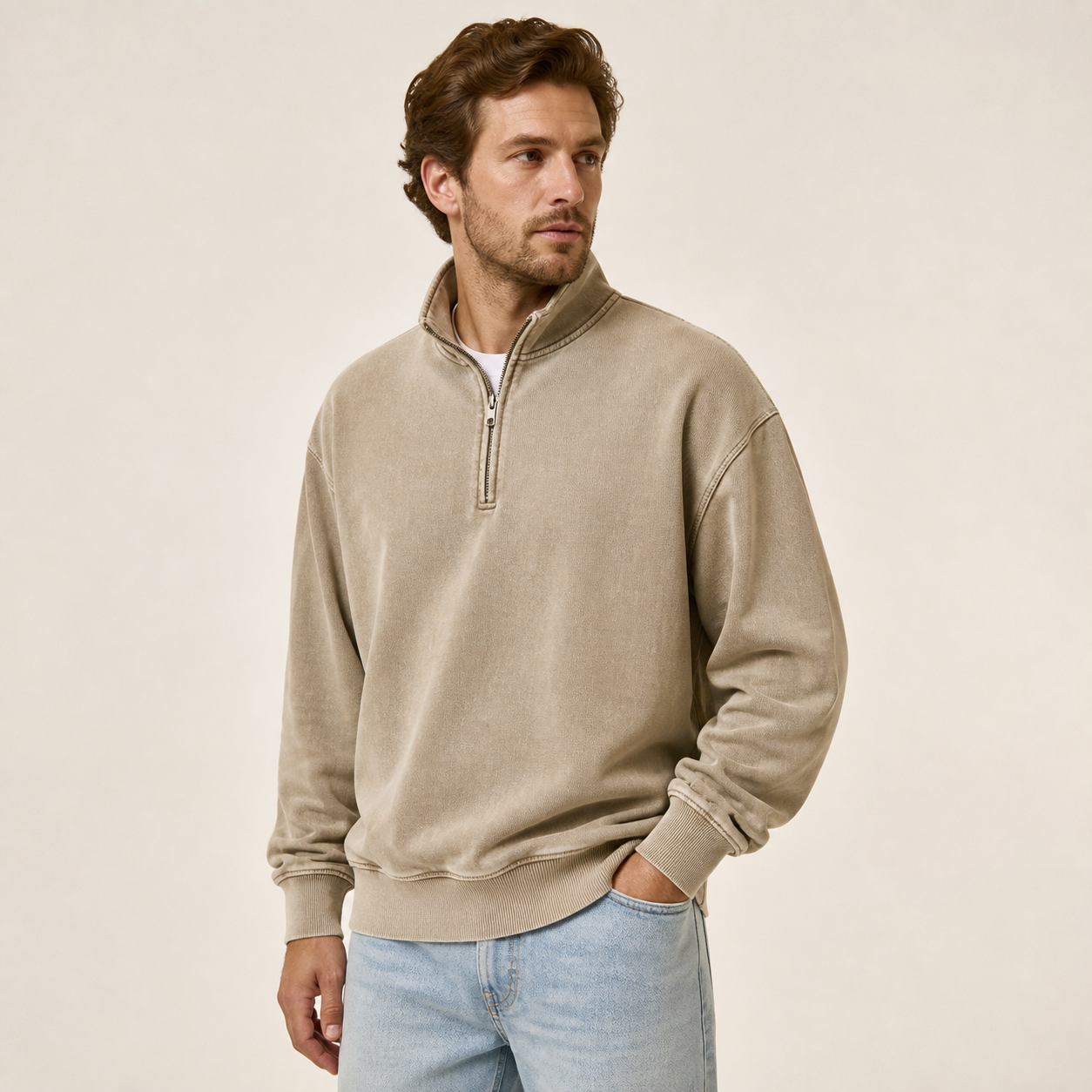⏰Store Closing Clearance⚡10 Pack for $34.99⚡Men's Vintage Washed Quarter Zip Pullover Value Packs