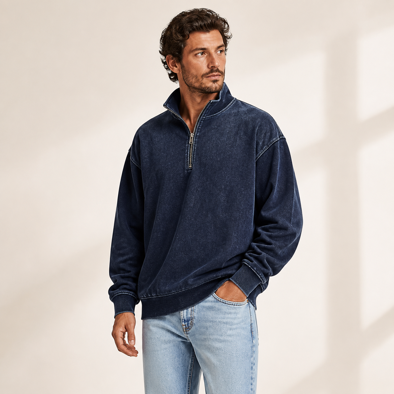 ⏰Store Closing Clearance⚡10 Pack for $34.99⚡Men's Vintage Washed Quarter Zip Pullover Value Packs
