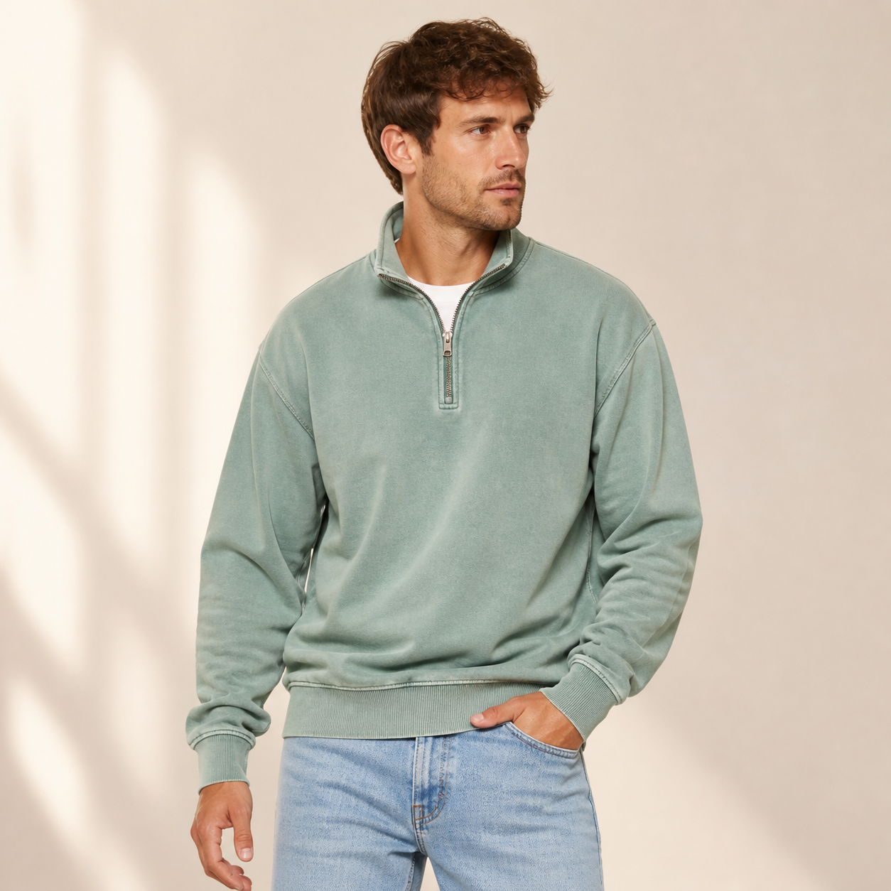 ⏰Store Closing Clearance⚡10 Pack for $34.99⚡Men's Vintage Washed Quarter Zip Pullover Value Packs