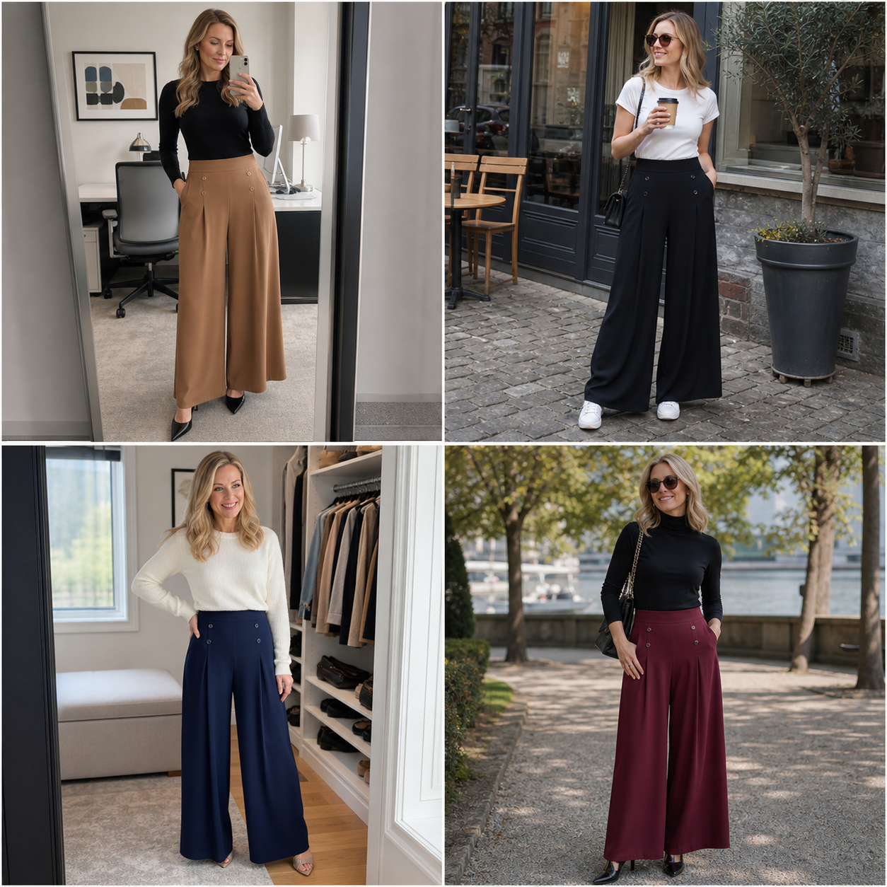 Customer review waterfall women's palazzo pants