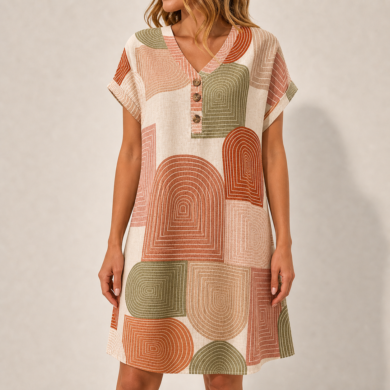 Terracotta Geo Print