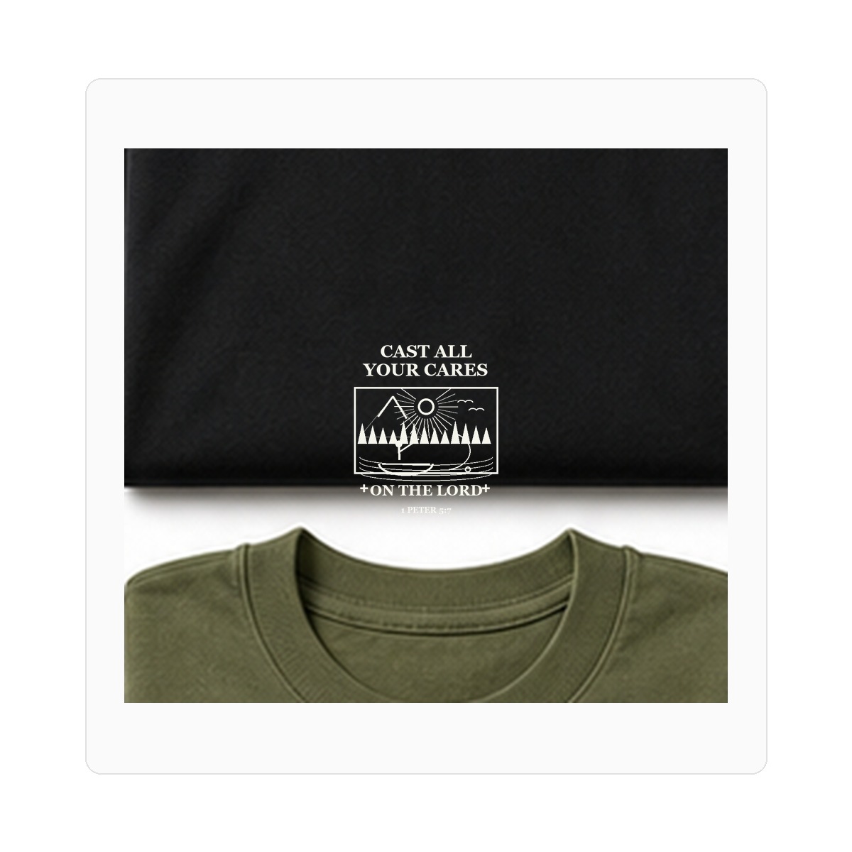 Final GPT 1200 men's Cast All Your Cares fishing tee - variant black
