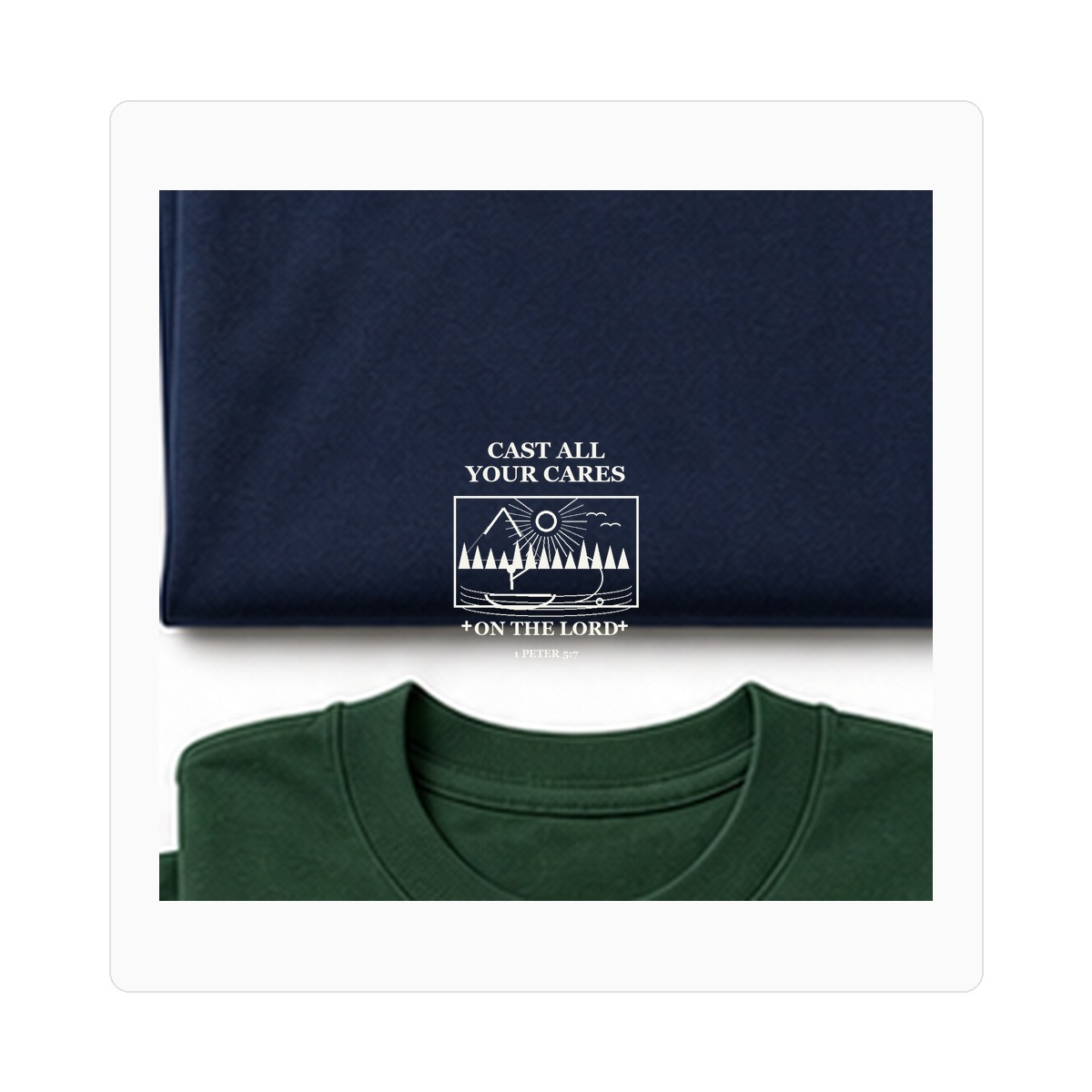 Final GPT 1200 men's Cast All Your Cares fishing tee - variant navy