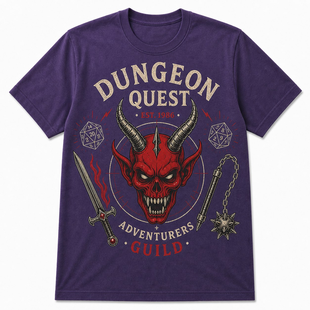 Unisex Dungeon Quest graphic tee - variant purple