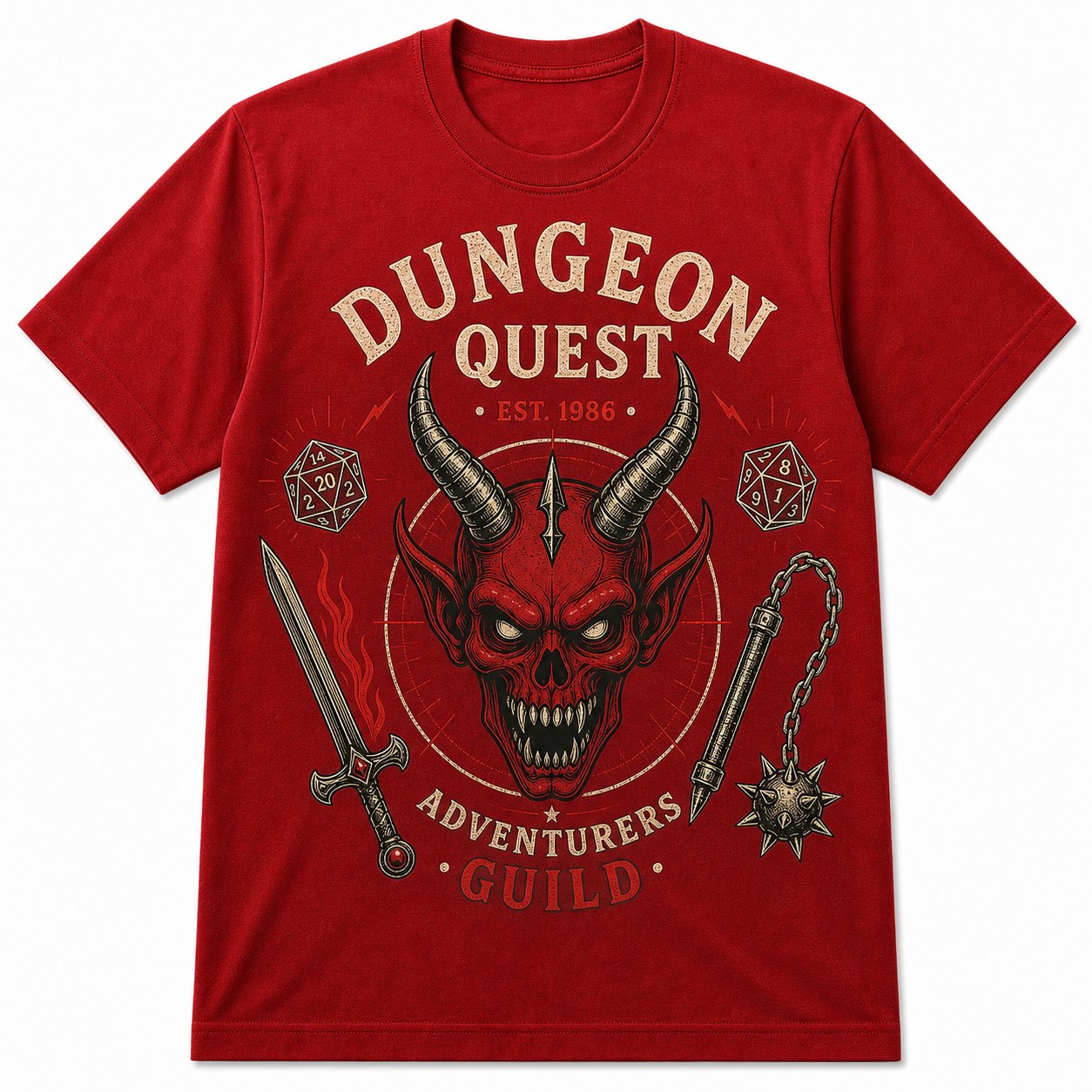 Unisex Dungeon Quest graphic tee - variant red