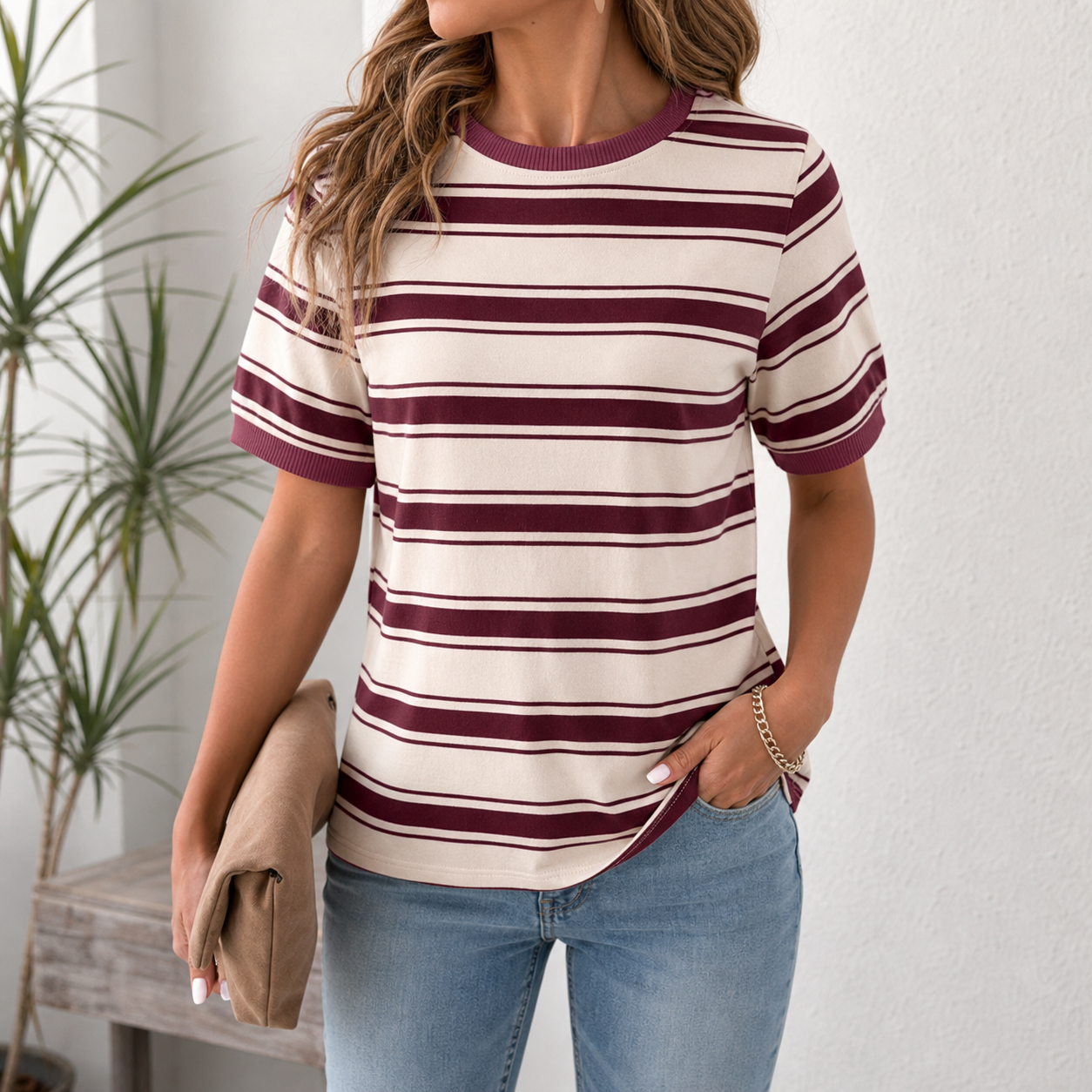 Wine Trim Stripe