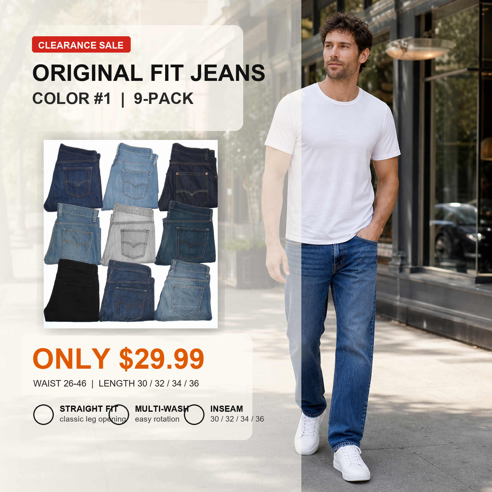 Classic Straight Fit Jeans