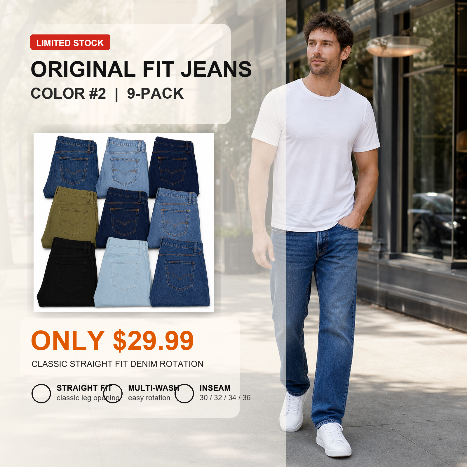 Classic Straight Fit Jeans