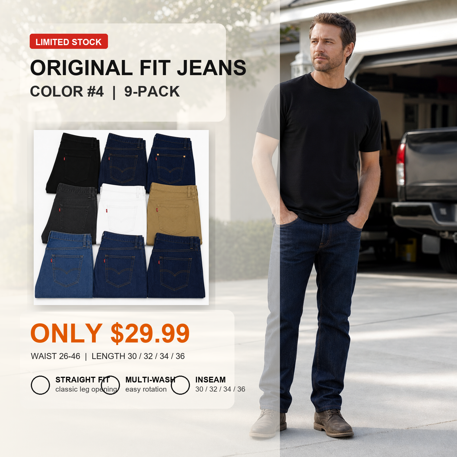 Classic Straight Fit Jeans