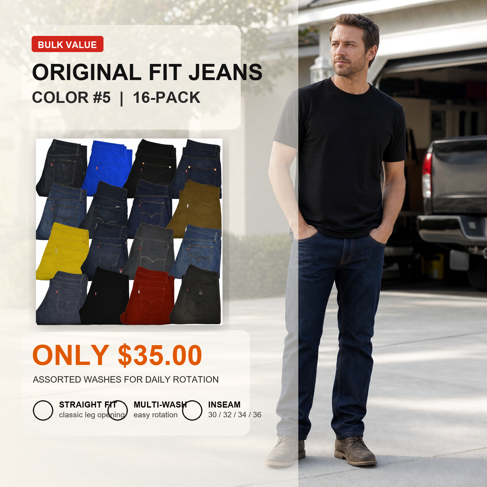Classic Straight Fit Jeans