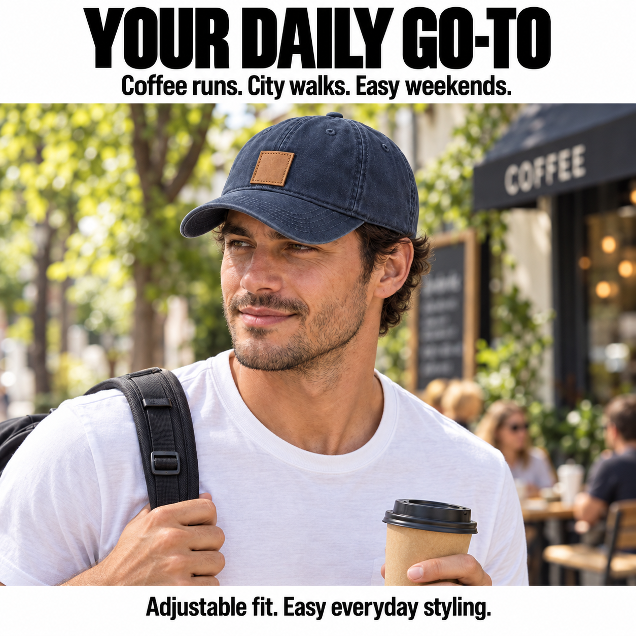 Adjustable canvas cap for daily life