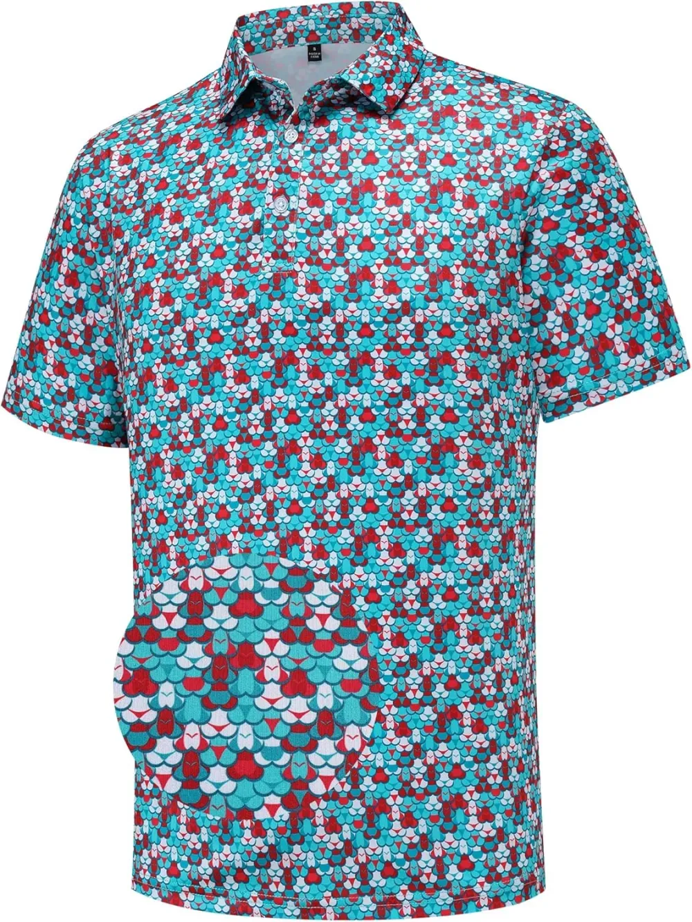 Men's printed golf polo 9-pack