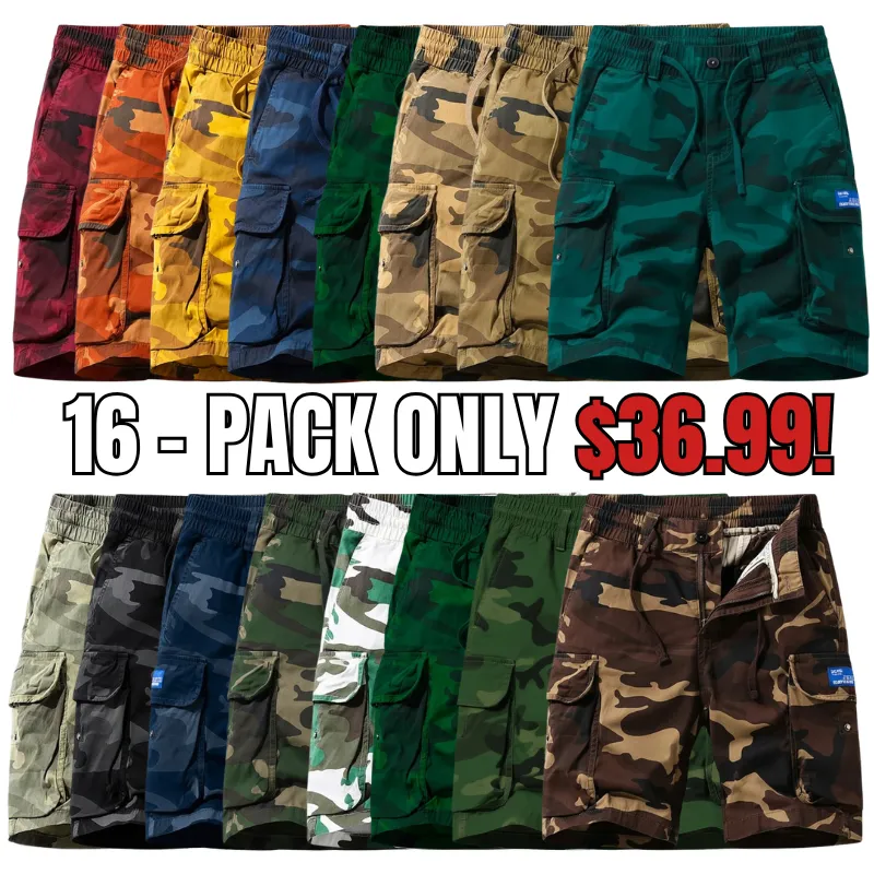 CARGO SHORTS DRAWSTRING CAMOUFLAGE