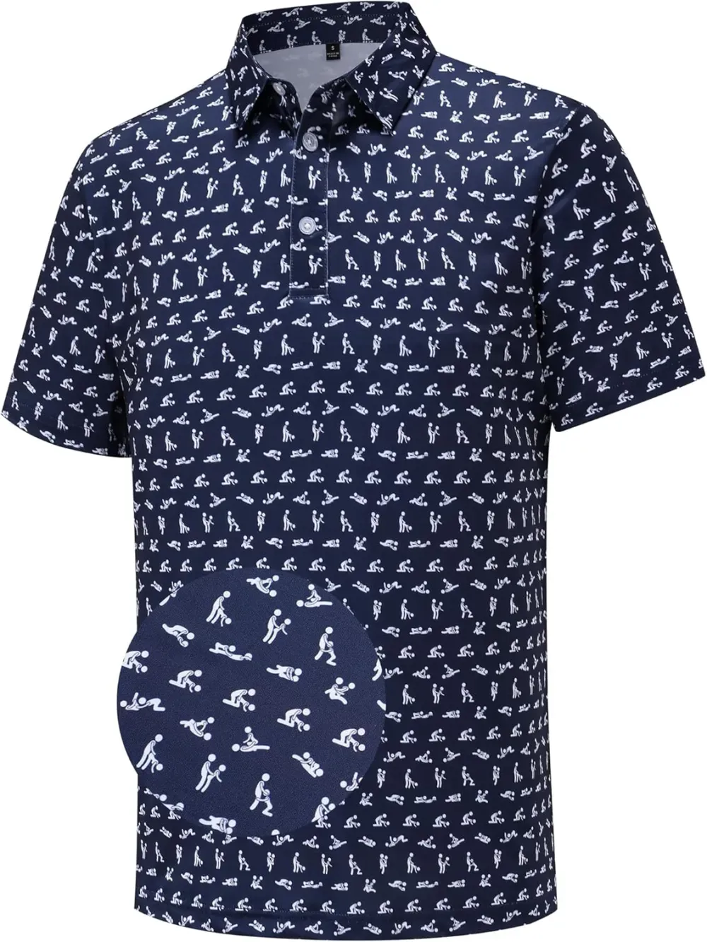 Men's printed golf polo 9-pack