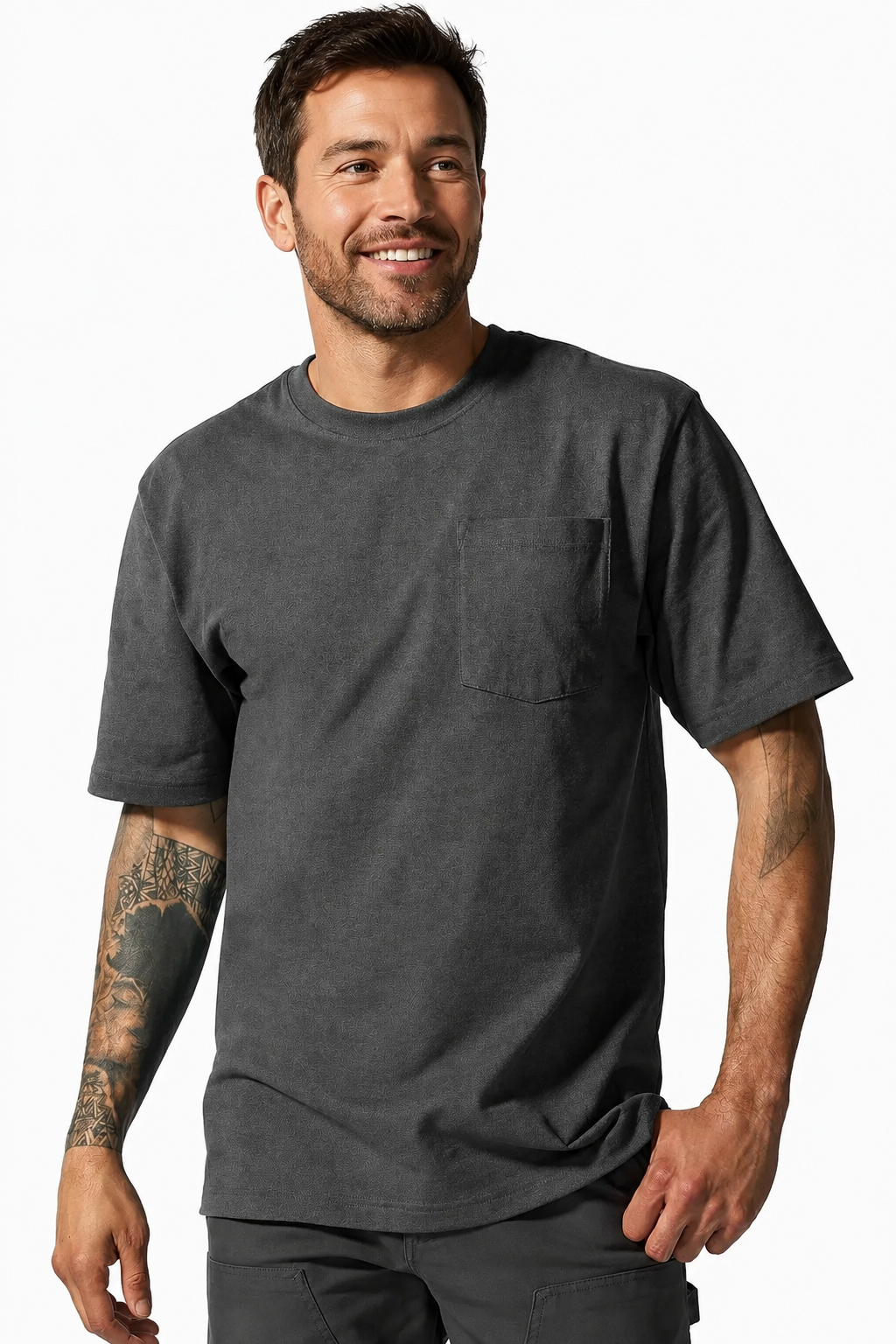 Men's Relaxed Work Fit Heavyweight Short-Sleeve Pocket T-Shirt (Also Available in Extended Sizes)