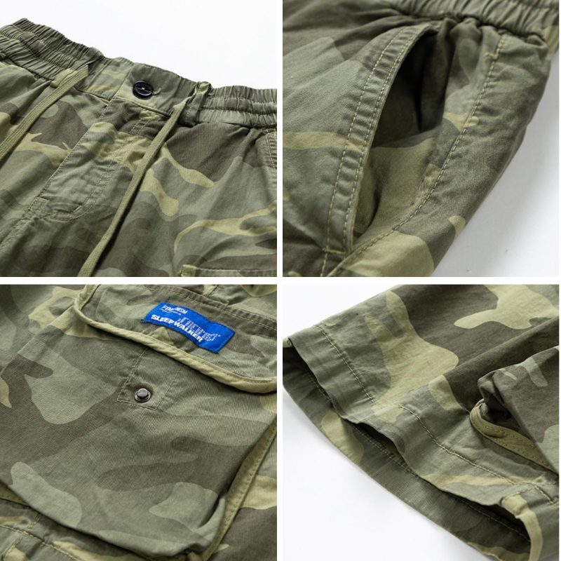 CARGO SHORTS DRAWSTRING CAMOUFLAGE