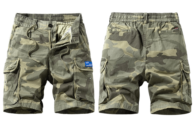 CARGO SHORTS DRAWSTRING CAMOUFLAGE