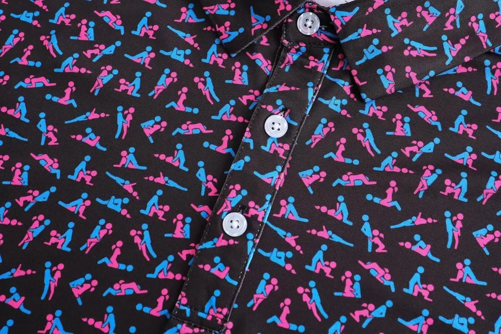Men's printed golf polo 9-pack