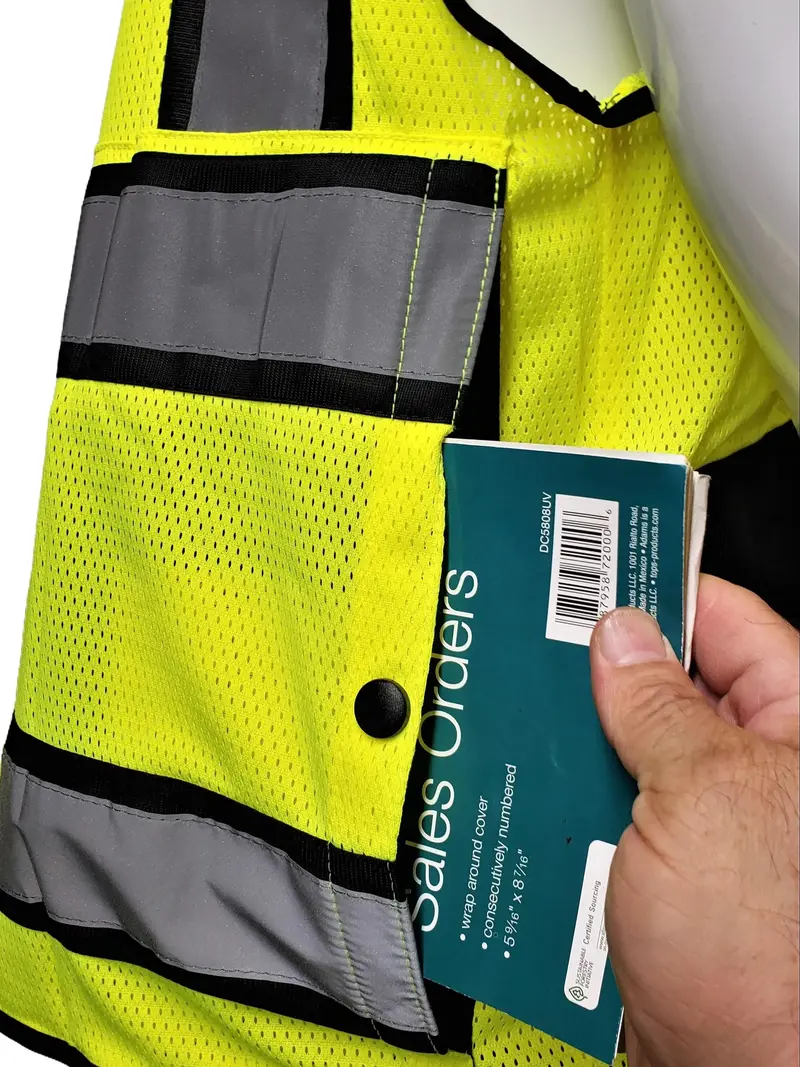 High Visibility Reflective Safety, Mesh Safety Vest with Zipper and Multi pockets